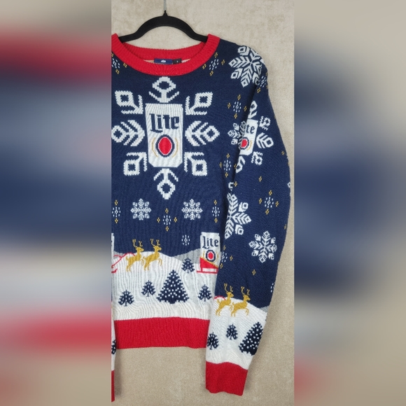 Miller Light Ugly Christmas Sweater Size Small - Picture 3 of 16